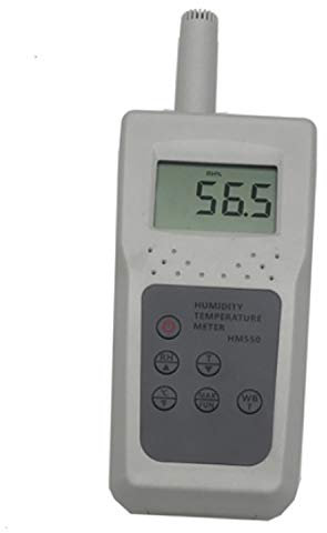 Humidimètre portable, Hygromètre HM550 Avec l'humidité Température Température Humidité Bulbe humide Temp gaz d'affichage instrument d'essai for les aliments pour bois, bois de chauffage, bois de char