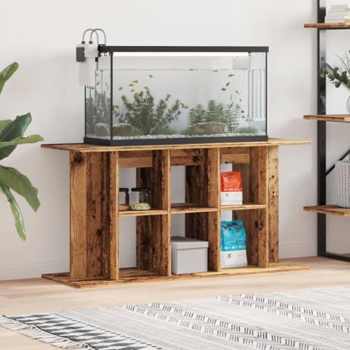 LAPOOH Aquariumständer Altholz-Optik 120x40x60 cm Holzwerkstoff, Aquarium Unterschrank, Aquarium Schrank, Aquariumschrank, Aquarium Tisch, Aquarium Stands - 857276
