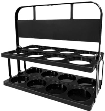 Soporte para botellas de leche, portavasos de plasmático, 8 unidades, soporte para cerveza, rack reutilizable plegable para servir y almacenar crías con mango para cervezas, portabotellas de vino