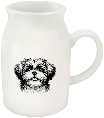 Azeeda 300ml 'Happy Shih Tzu Dog' Ceramic Milk Jug (MJ00017691)