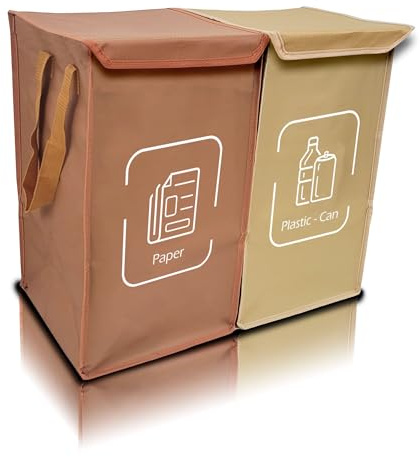 NYIKA Borse Raccolta Differenziata, Differenziata 2 Contenitori, Contenitori Raccolta Differenziata, Cestino Differenziata, Raccolta Differenziat Interno, Contenitori Spazzatura Differenziata