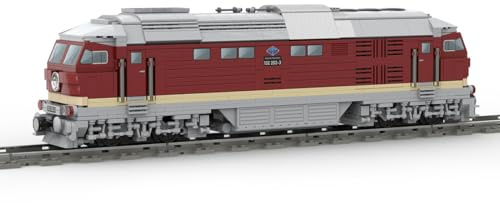 Thinkizen BR132 Diesellokomotive Bausteine Zug, Dampflok-Modell Set, Eisenbahn Baustein Zug, Authentisches DDR-Lokomotivmodell, Elektrischer Zugsets für Erwachsene, 1454 Teile
