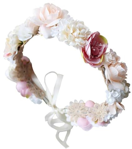 FIXOSHEE Hawaii Blumenkranz Haarreif mit Realistischer Blütenoptik Bequemes Stirnband für Strand Festival Party Hochzeit Fotoshooting und Bühnenauftritte