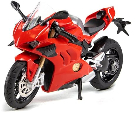 För V4S Panigale Diecast Motorcykelmodell Leksaksreplika Födelsedagspresent Jul Samlingscykel 1:12