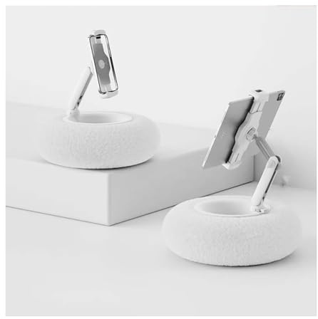 Chill Nest Phone Holder,Phone Holder Snack Bowl Fluffy,Tablet Stand Pillow for Reading,Adjustable Tablet Pillow Stand for Lap with Detachable Bowl,360° Rotation,Reading Watching (White)