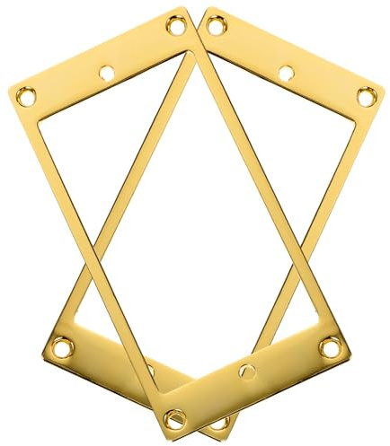 Alasum Marcos para Pastillas de Guitarra Eléctrica de Latón 2 Piezas Doradas Cubiertas Protectoras Resistentes para Pastillas Accesorios de Repuesto para Guitarra Marco de Captación