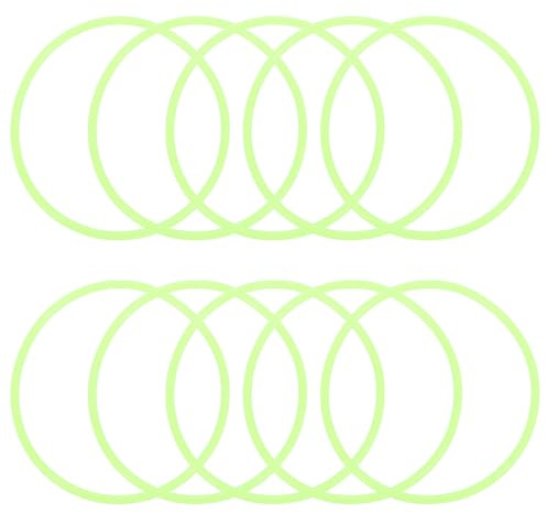 VILLFUL 10 Braccialetti Luminosi in Silicone 2.5mm Verde Fosforescente, Bracciali Elastici che Brillano al Buio per Feste, Compleanni e Serate Danza, Accessori Anni 90 per Donne