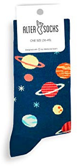 ALTER SOCKS calzini divertenti calze donna e uomo calze simpatiche calze divertenti come regalo, cotone, taglia unica (Cosmos)