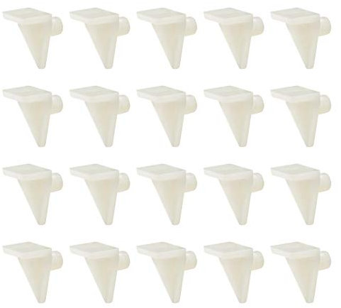 sourcing map Plastic Shelf Support Pegs 100pcs 5mm Cabinet Shelf Clips Shelf Bracket Holder Peg for Kitchen Furniture Book Shelves Supplies