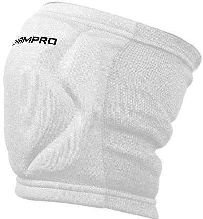 Champro MVP Low-Profile Volleyball Kneepad, Medium, White, A3001WM