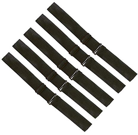 5 Pièces Noir Bande Elastique Perruque réglables pour perruque Elastic Band Wig（2.5 cm)