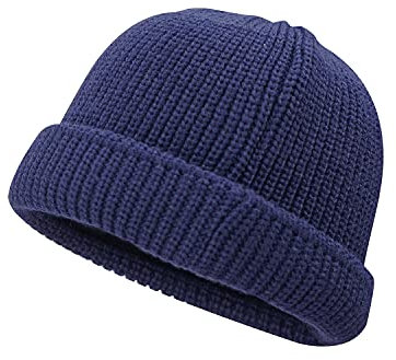 CLAPE Fisherman Beanie Herren Damen Wolle Dockermütze Strickmütze Kurz Acrylic Fischermütze Watch Hut für Den Herbstwinter, Zwei Größe