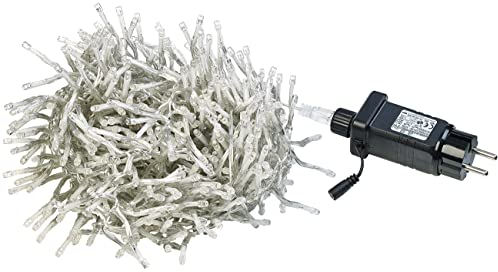 Lunartec Lichterkette innen: 2er-Set WLAN-LED-Büschel-Lichterkette, 600 LEDs, App, 12m, transparent (Lichtergirlanden Weihnachten, Partylichterketten außen Strom, Weihnachtsbaumkerzen)