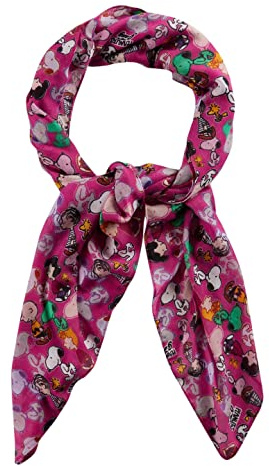 CODELLO Peanuts Halstuch Damen, 140x140cm, 100% Polyester, dünnes Tuch mit Peanuts