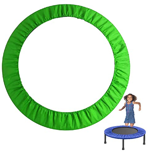 PRELGOSP Mini Trampolin Randabdeckung, ø 81 91 96 101 cm Trampolin Federabdeckung, wasserdichte Uv-Resistent Randschutz für 6 Loch Rundtrampolin,Grün,38 inch/96 cm
