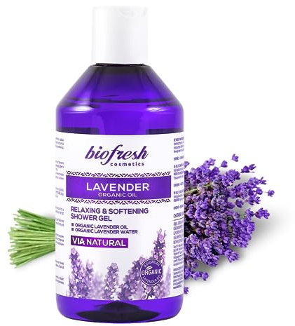 Gel de ducha relajante y suavizante con aceite de lavanda orgánico Lavanda 300 ml
