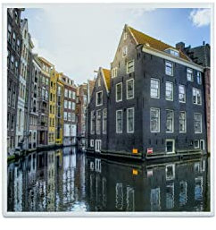 Fabulous Piastrella in ceramica decorativa 10,8 x 10,8 cm - Canali D'Amsterdam Olanda Paesi Bassi