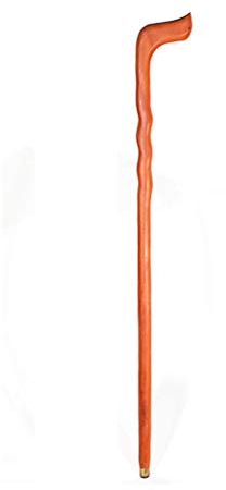 Spazierstöcke aus Holz, Gehstock, Krücken für ältere Menschen, Gehstock aus massivem Holz, gebogener Griff, Stockbeschriftung, angedeutet glückverheißend, 87 cm lang, je nach Körpergröße, selbst