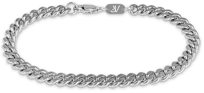 JVillion Cuban Armband 6mm Silber Herren Streetwear Schmuck wasserfestes Design Geschenk Männer