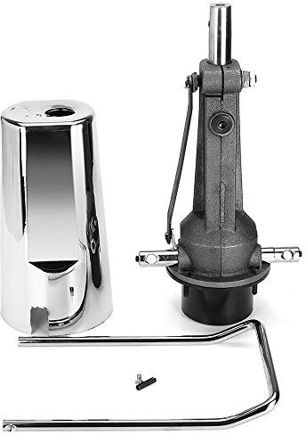Yolancity Friseurstuhl Hydraulikpumpe Friseurstühle Salon Friseurstuhlpumpe 4 Schrauben Musterpumpe 11cm Adjustable 440 lbs Tragfähigkeit, Silber