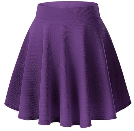 Donna Base Casual Elastico Vita Svasato Mini Gonna Eleganti A-Linea Pull-On Skater Gonne