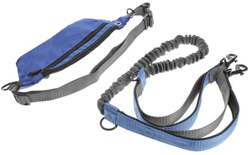 Housoutil 1satz Hunde-laufgürtel Mit Hands Hundeleine Und Gürteltasche Reflektierende Elastische Leine Für Sicheres Gassigehen Für Outdoor-aktivitäten Und Training Mit Hunden