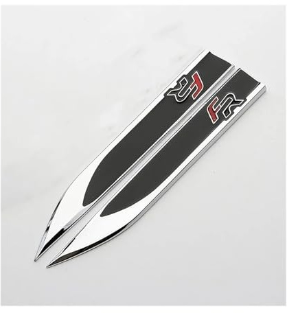 yzw6688 1 par de calcomanías de Insignia con Logotipo FR de PVC de aleación de Zinc, Pegatina Lateral de Guardabarros de Metal 3D, Pegatina for Coche Compatible con FR Leon Ibiza Altea Exe (Color : B