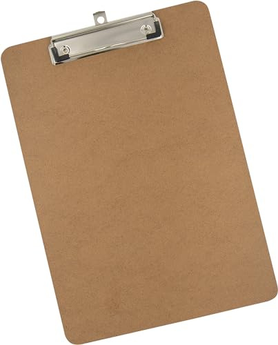 WEDO® Klämbräda DIN A4 av MDF skrivbräda av träfiber clipboard, färg brun