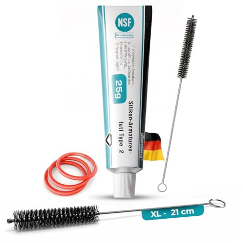 fancility® 6-teiliges Reinigungsset für Brüheinheit DeLonghi & AEG - Wartungsset & Ersatzteile u.a. ECAM ESAM Brühgruppe inkl 25g Silikonfett, 2x Reinigungsbürste, 3x O-Ring Dichtung Kaffeevollautomat