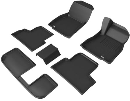 3D MAXpider All-Weather Floor Mats for MERCEDES-BENZ GLB Class (X247) 2020-2024+ Custom Fit Car Floor Liners, Kagu Series (1st & 2nd Row), Black