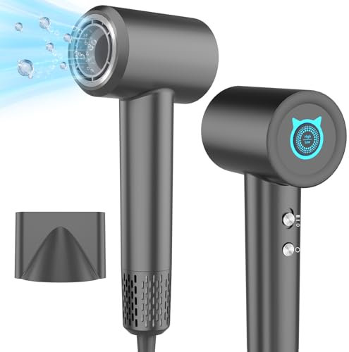 Supersonic Haartrockner,200 Million Negativ Ionen Föhn,110.000 U/min Bürstenloser Motor Schnelles Trocknen Fön, 57dB Geräuscharm Hair Dryer,Intelligentes Konstante Temperatur Haarfön für Reise,Zuhause