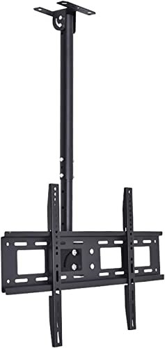 Staffa universale da soffitto per televisori da 32 a 60 pollici, supporta fino a 68 kg, altezza regolabile a 60°, supporto di montaggio a ribalta