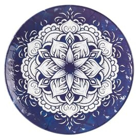 6 assiettes plates, Larissa, D.26 x h.2,6 cm, mélamine pure