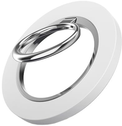 Guyode Anneau Support Téléphone, Anneau Magnétique Anneau de Support pour Téléphone Portable, 360° Rotation Support Téléphone pour iPhone 12 Pro Max (Blanc)