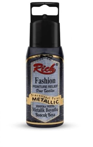 Rich Dimensional Perlenfarbe 60 ml Metallisch– 3D-Effekt Wasserbasierte Hobby- und Künstlerfarbe – Für Textilien & Harte Oberflächen – Leicht aufzutragen – Brillante & Langlebige Farben -Kupfer
