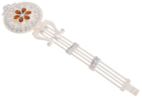HOMSFOU Selbstgemacht Pendeluhr Ersatzpendel 30cm Kunststoff Pendel Für Wanduhr Zubehör Uhrwerkteile Weiß Silber