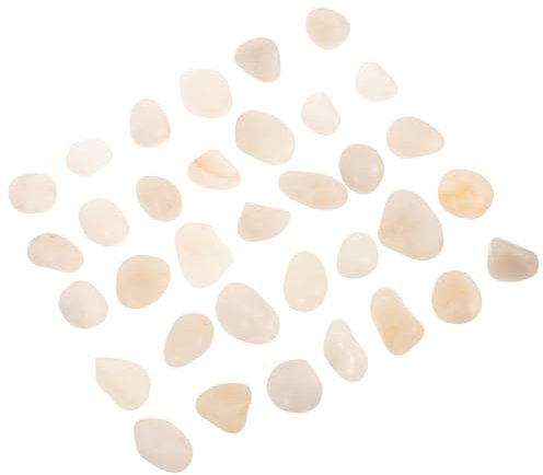 VERDANVERSE 1ensemble Décoratives pour Aquarium Et Jardin Galets Blancs Gravier pour Terrarium Embellissement Et Aménagement Paysager