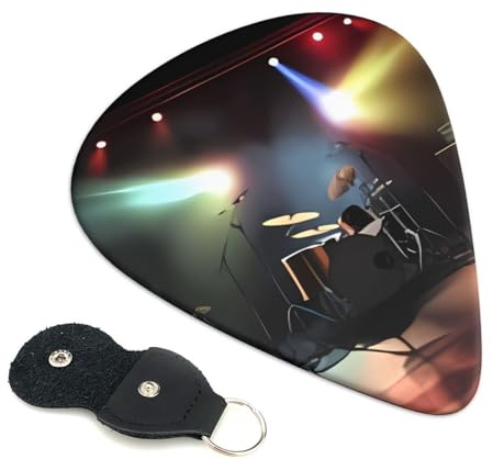 Rock Band Stage Gitarrenplektren, 6er-Pack, Plektrum-Set (0,46 mm/0,71 mm/0,96 mm), geeignet für Gitarren- und Ukulelenspiele