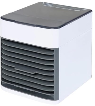 Mini USB Air Cooler Fan Portable Air Conditioner Humidifier & Air Purifier with Ice Water Cooling, 3-Speed Table Desk Cooling Fan for Office Bedroom Home Use