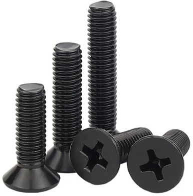 10 Stück M1.4 .6 .7 M2 .5 M3 M4 M5 KM Mini Kleine Schwarze Stahl Flache Senkkopfschraube(14mm x10pcs,M3.5)