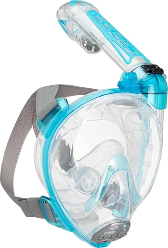 CRESSI dal 1946 Duke Action maschera integrale per snorkeling con ampia visione, antiappannamento, con tubo dry e supporto per action cam