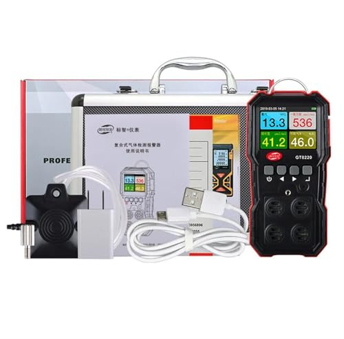 GT8220 Rilevatore di gas portatile 4 in 1 Misuratore di contenuto di gas combustibile O2 H2S Ossigeno Monossido di carbonio Solfuro di idrogeno