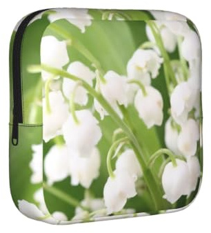 Lily of The Valley, Sanitary Napkin Storage Bag, Period Bags for Women Teen Girls