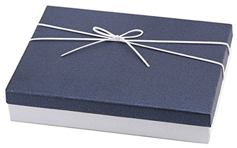 Cheerlife Geschenkbox rechteckig Kartonage mit Schleife Geschenkschachtel Geschenkkarton Geburtstag Valentinstag Geschenkkasten Blau 30 x 23 x 6 CM