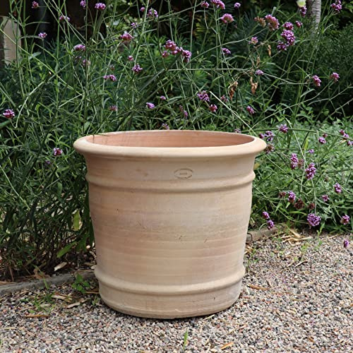 Kreta Keramik Canna Pot de fleurs en terre cuite fabriqué à la main - Résistant au gel - Pour l'intérieur et l'extérieur