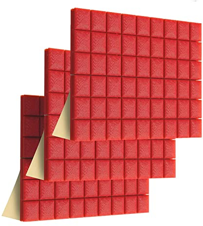 10 Stück Schalldämmende Polsterung, 30x30x5cm Akustikschaumstoff Schall, Schalldämmende Polsterung, Schaumstoff-Dämmplatten, Dämmung, Schallabsorbierende für Podcasts, Aufnahmestudios, Büros