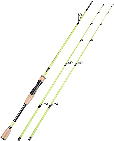 Sougayilang Angelrute, 30 Tonnen Kohlefaser, empfindliche 2-teilige Baitcasting-Rute und Spinnrute für Süßwasser oder Salzwasser, Angelrute in Turnierqualität mit 2 Spitzen für Bass-Y2.1M-ZB