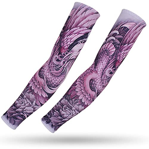 DETUCK Tattoo Ärmel Ärmlinge Arm Ärmel, Armwärmer Sleeves UV Sonnenschutz Armstulpen, Arm Sleeves Kühlung UPF 50+, Kompressions Tattoo Cover Armstulpen (ein Paar)