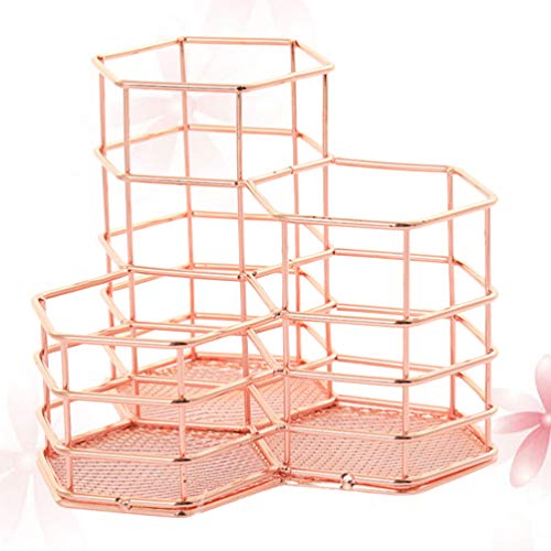 Operitacx Multifunktionaler Stiftehalter Gold Eleganter Schreibtisch Organizer Für Büro Schule Und Zuhause Praktischer Aufbewahrungsbehälter Für Stifte Bleistifte Und Schreibmaterialien