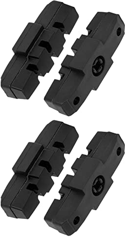 URPIZY 2 Paar/4 Stück Bremsgummi Bremsschuh Fahrrad Bremsbelag Geräuscharme Bremsbeläge Bremsklötze Bremsbacken für Hydraulische Felgenbremse HS11/ HS22/ HS33 50mm Schwarz,Hohe Bremsleistung